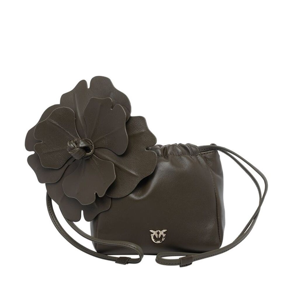 Pinko Women Nappa Flower Shoulder Bucket Bag